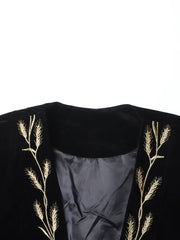 HEYFANCYSTYLE Golden Luxe Velvet Coat