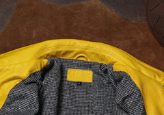 Men's Faux Leather Bomber Jacket