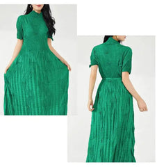 Elegant Pleated Kaftan Dress