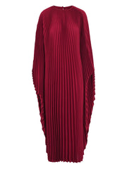 Truly Pleated Cape Midi Dress