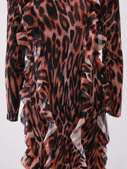 Luxury Leopard Pleated Dress