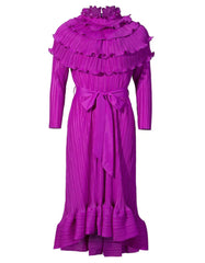 Luxury Pleated Midi Dress