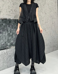 Luxury Pleats Asymmetric Skirt