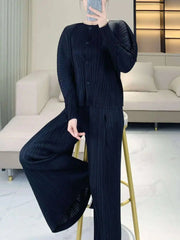 Luxe Pleated Blouse & Palazzo Pant