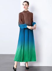 Truly Pleated Cuff Sleeve Dress