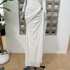 Luxury One-Shoulder Ruched Dress