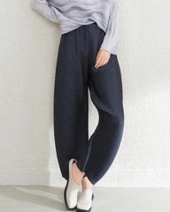Luxury Pleated Cropped Trousers