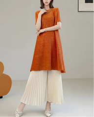 Luxury Beaded Plisse Long Tunic