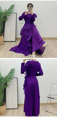 Luxury Plissé Waterfall Dress