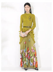 Petite Japanese Pleated Butterfly Skirt Set