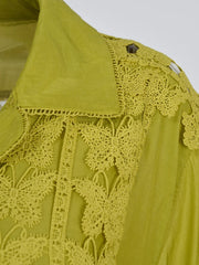 Luxe Butterfly Embroidered Top & Skirt