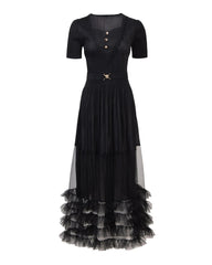 Elegant Pleated Tulle Dress