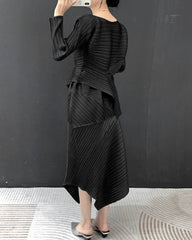 Luxury Pleated Skirt & Blouse Set