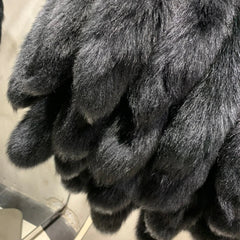 Genuine Fox Fur Tail Cape Wrap