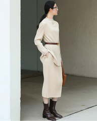 Pleated Mock-Neck Top