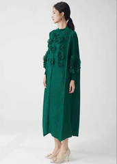 Couture Plisse 3D Floral Dress