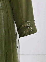 Elegant Tulle Duster Trench Coat