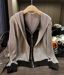 Truly Pleated Zip-Up Jacket