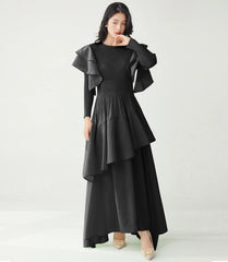 Luxury Pleats Ruffle Formal Dress
