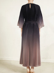 Luxury Pleated Ombre Dress