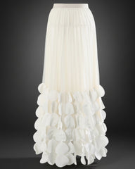 Luxury Petal Appliqué Tulle Skirt