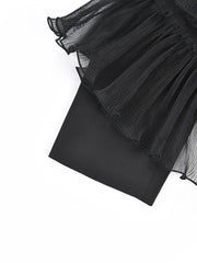 Luxury Asymmetric Ruffle Blazer