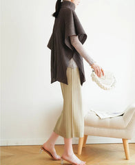 Luxury Pleated Short Sleeve Top