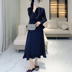 Luxury Pleats 2-Piece Dress Set