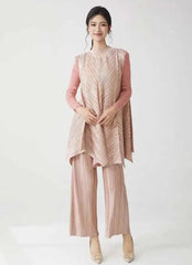 Luxury Formal Metallic Pleats Set