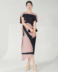 Elegant Kaftan Plisse Dress