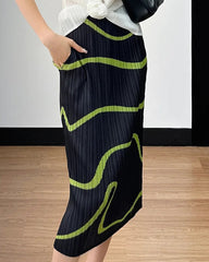 Luxury Pleated Midi Skirt