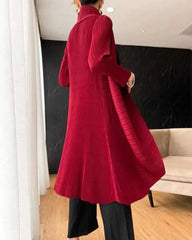 Luxury Open-Front Plisse Duster