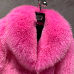Luxury Plush Fox Fur Coat