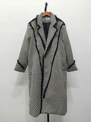 Men's Essential Tweed Long Trench Coat