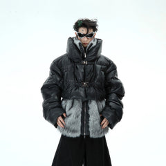 Men's Faux Fur Hooded Parka - Streetwear Icon