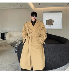 Men's Shoulder Padded Oversized Trench Coat | Luxury Streetwear