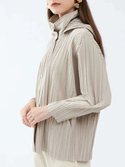 Japanese Pleated Hooded Jacket