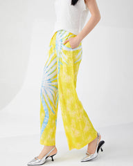 Travel Plissé Wide-Leg Pants