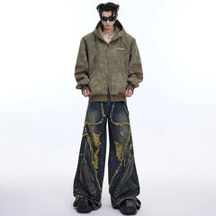 Men's Essential Streetwear Distressed Baggy Jeans