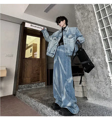 Men's Luxury Streetwear Denim Jacket + FREE Jeans Set