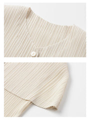 Luxury Pleated Cape Blouse