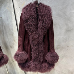Women's Luxury Fur Leather Coat
