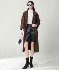Luxury Plissé Duster Coat