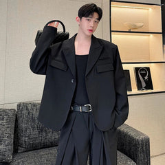Men's Oversized Suit with Wide Leg Trousers
