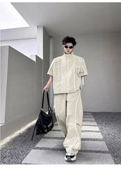 Men's Japanese Streetwear Baggy 2-Piece Set