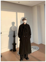 Men's Premium Extra Long Wool Blend Overcoat