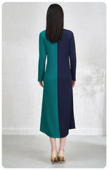 Elegant V-Neck Pleats Dress