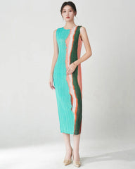 Luxury Pleated Sleeveless Dress