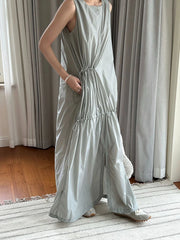 Japanese Sleeveless Maxi Dress