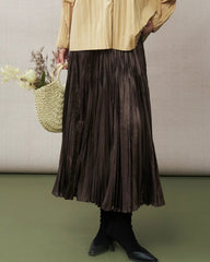 Luxury Plissé Crinkled Skirt